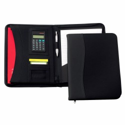 Non Leather Zip Compendiums - Star Zippered A4 Compendium