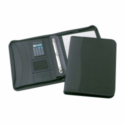 Non Leather Zip Compendiums - Conrad Zippered 3 Ring Compendium