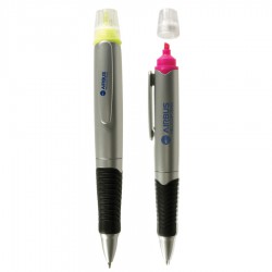 Plastic Promotional Pens - Duo Highlighter/Plastic Pen
