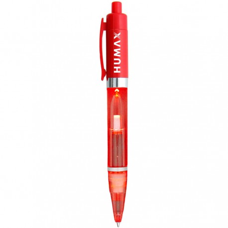 Light Up Pens - Plastic Light Plastic Pen (Red)