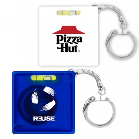 Printed Tape Measures - Tape Measure with Level Key Chain