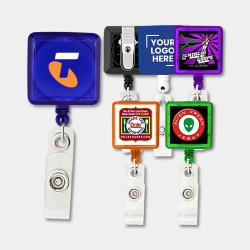Reusable Coffee Cups - Metal - Rectangle Badge Holder