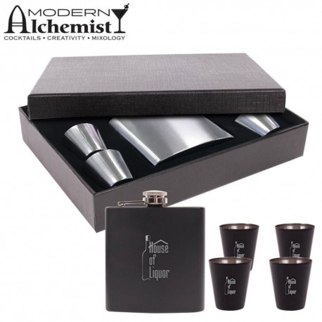 Branded Flasks - Craignure Flask Gift Set 175ml