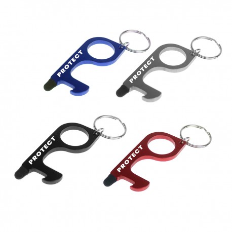 Metal Keyrings - Care Key - Aluminium