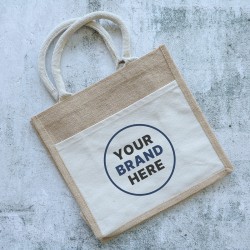 Calico & Jute Bags - Jim Jam Jute Tote Bag