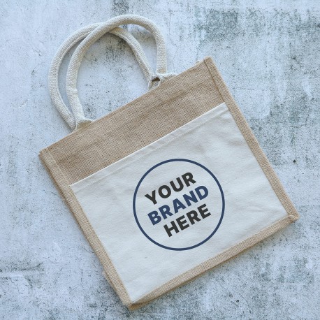 Calico & Jute Bags - Jim Jam Jute Tote Bag