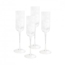 Printed Glasses - Atticus Ribbed Champagne Glasses