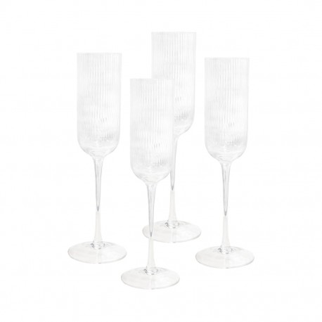 Atticus Ribbed Champagne Glasses