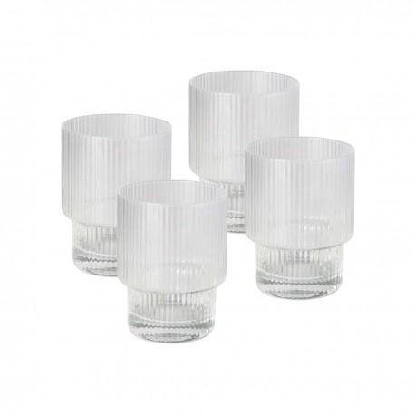Printed Glasses - Linnea Ribbed Glass Tumbler
