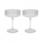 Printed Glasses - Hazel Ribbed Coupe Glasses