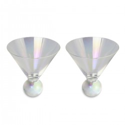 Printed Glasses, Cups & Tumblers - Aura Iridescent Martini Glasses