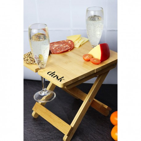 Cheese Gift Sets - Grappa Bamboo Folding Table