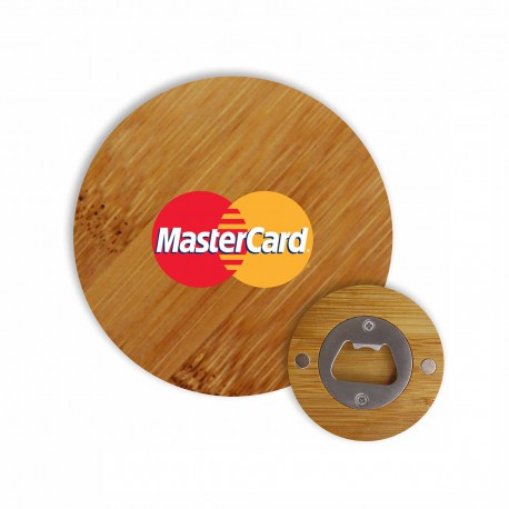 Bottle Openers - Round Bamboo Bottle Opener