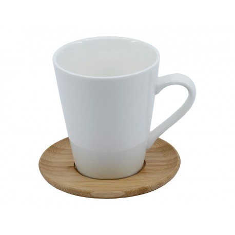 Coffee Mugs - Carmel Vee Mug & Saucer