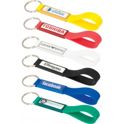 Printed Keyrings - Silicone Sling Keyring with Dome-Indent