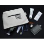 Calico Toiletry/Makeup Bag 17x27x8.5cm