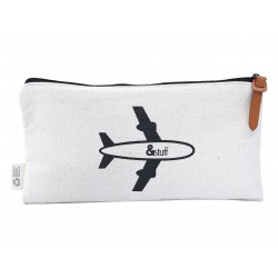 Travel & Trolley Bags - Calico Travel Pouch 12.5cm x 24.5cm