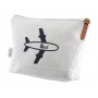 Travel & Trolley Bags - Calico Travel Pouch 14.5cm x22.5cm x5cm