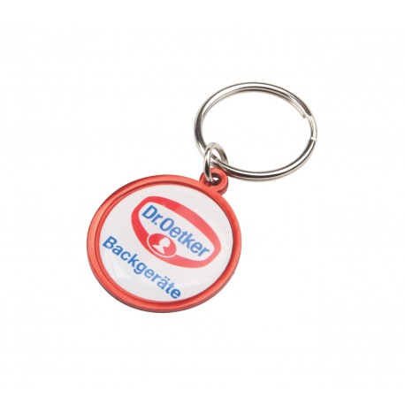 Metal Keyrings - Rainbow Keyring (30mm round) - Indent
