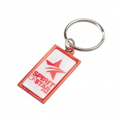 Metal Keyrings - Rainbow Keyring (20x40mm rectangle)-Ind