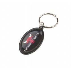 Metal Keyrings - Rainbow Keyring (25x45mm oval) - Indent
