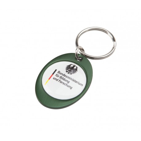 Metal Keyrings - Rainbow Keyring (30x40mm oval) - Indent