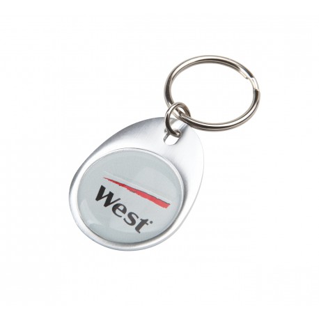 Metal Keyrings - Rainbow Keyring (30x40mm egg) - Indent