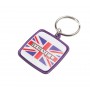 Metal Keyrings - Rainbow Keyring (38x43mm square)-Indent