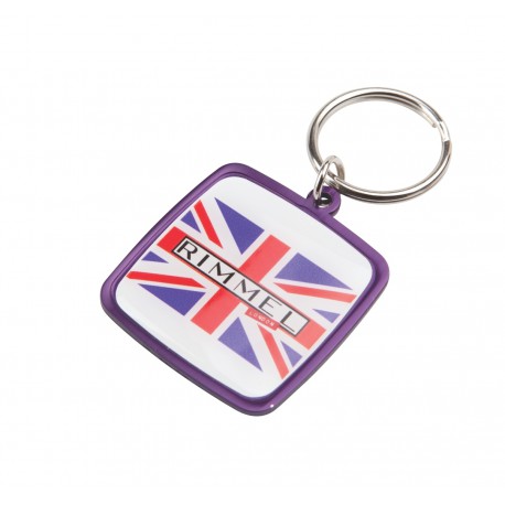 Metal Keyrings - Rainbow Keyring (38x43mm square)-Indent
