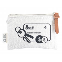 Tote & Calico Bags - Calico Card & Key Pouch 8.5cm x 13cm