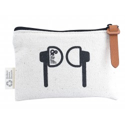 Tote & Calico Bags - Calico Earphone Pouch 8.5cm x 13cm