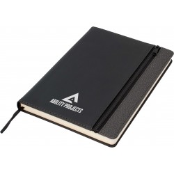 Promotional Journals & Noteboooks - Toronto A5 Notebook,Black/Dark Grey Trim