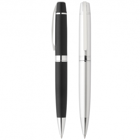 Metal Promotional Pens - Casarotto Ballpoint Pen - Silver