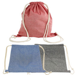 Duffle Bags & Sacks - Melange Custom Dyed Drawstring Bag