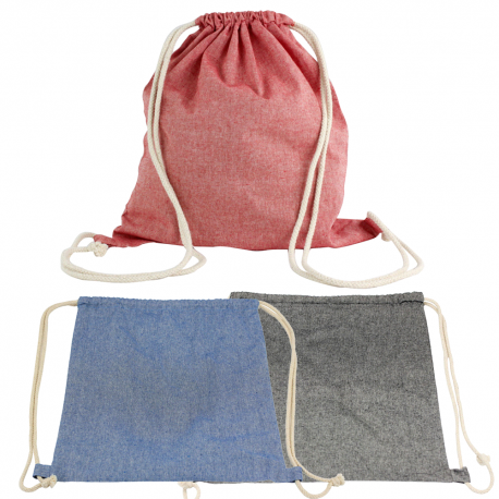 Duffle Bags & Sacks - Melange Custom Dyed Drawstring Bag