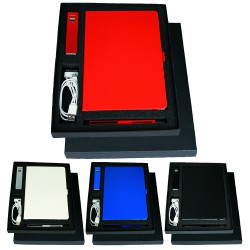 Business Gifts - Gift Set with JB1008 Journal, 7701 Jolt Charger & 6012 Danley Pen