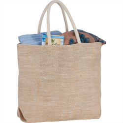 Calico & Jute Bags - Herringbone Jute Tote