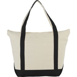 Non Woven Bags - 12 oz Zippered Cotton Tote