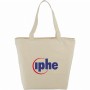 Non Woven Bags - 8 oz. Cotton Maine Zippered Tote