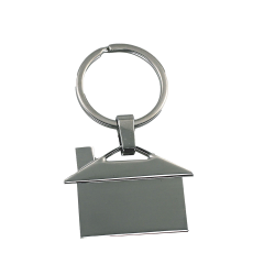 Metal Keyrings - House Shaped Metal Keyring