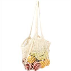 Non Woven Bags - Riviera Cotton Mesh Market Bag w/ Zippered Pouch
