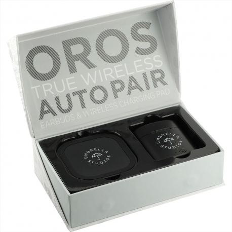 Oros TWS Auto Pair Earbuds & Wireless Charging Pad