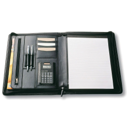 Non Leather Compendiums - The Metropolitan Imitation Leather A4 Zippered Compendium