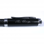 Metal Promotional Pens - Black Top Carbon Fibre Ballpoint Pen