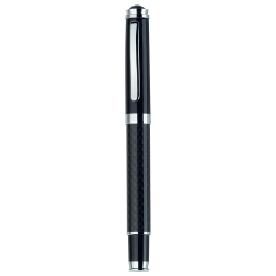 Metal Promotional Pens - Lid-top Carbon Fibre Rollerball Pen