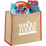 Calico & Jute Bags - Colour Highlighted Large Jute Tote