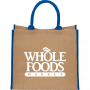 Calico & Jute Bags - Colour Highlighted Large Jute Tote