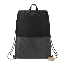 Duffle Bags & Sacks - Ash Zippered Recycled Drawstring Bag