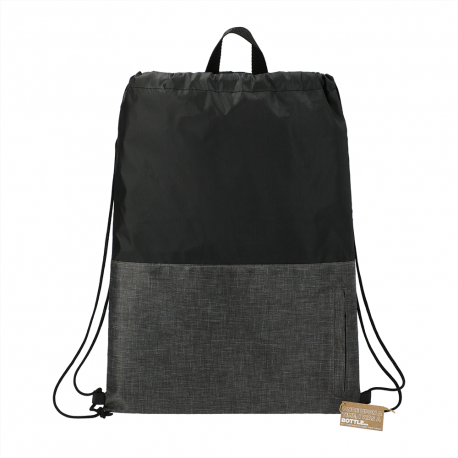 Ash Zippered Recycled Drawstring Bag