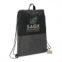 Duffle Bags & Sacks - Ash Zippered Recycled Drawstring Bag